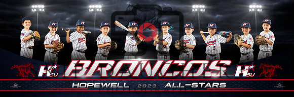 2023 Hopewell 5U Broncos Team Banner