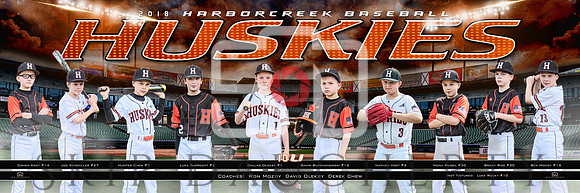 2018 Harborcreek Huskies Baseball Team Banner