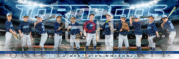 2018 7U east Side Tornados baseball Team Banner