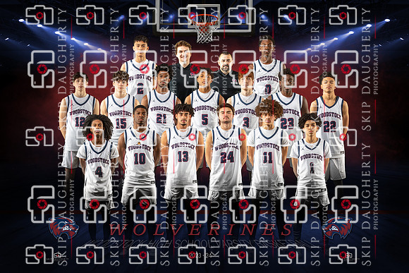 2023 Woodstock High School Varsity Basketball Team Photo