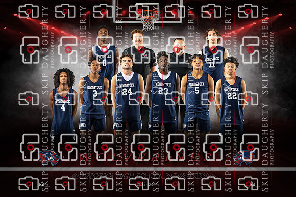 2023 Woodstock High School Boys JV Basketball Team Photo