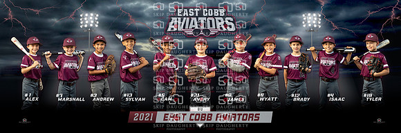 2021 East Cobb Aviators 8U Baseball Team Banner