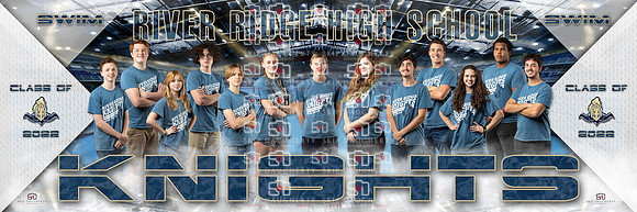 2021 River Ridge High School Swim Seniors Team Banner