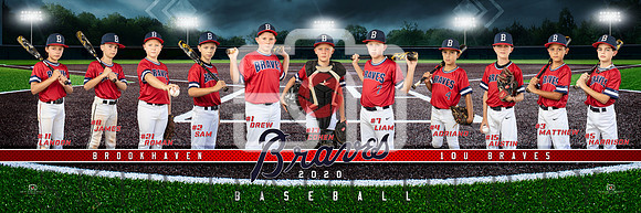 2020 Brookhaven Braves 10U Baseball Team Banner