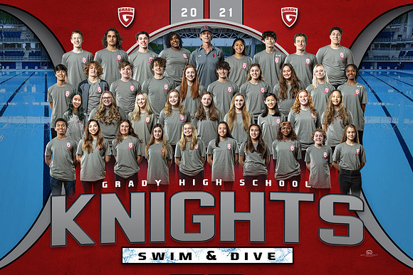 Grady High School Swim & Dive Team Photo 2021