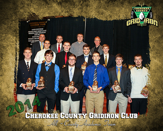 Gridiron AllCounty Academic Team 8x10